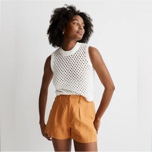 NWT Madewell The Neale Short in 100% Linen - Orange - Size 0